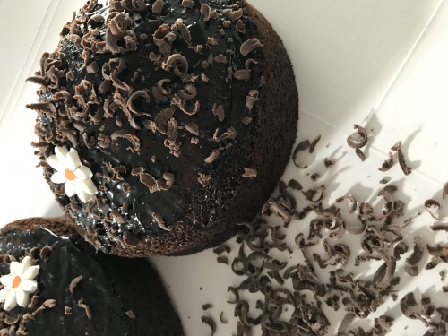 Chocolate covered cake