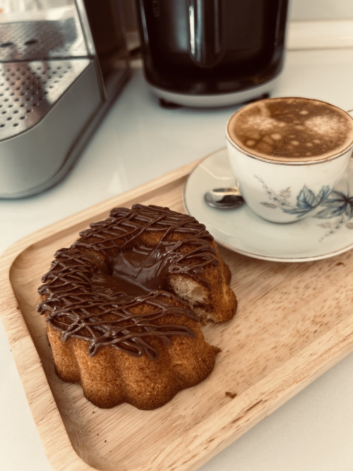 Coffee and chocolate cake